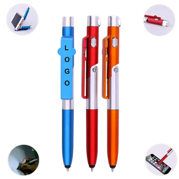 4-In-1 Phone Holder Led Light Ballpoint Pen