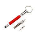 Multi Function 6-In-1 Tool Stylus Twist Pen With Key Ring