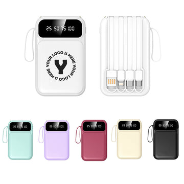 10000mAh Portable Charger with Built in Cable