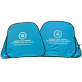 Collapsible Fabric Sun Shade Dual Panel With Pivot System
