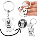 Custom Cute Pet Keychain with Swinging Head