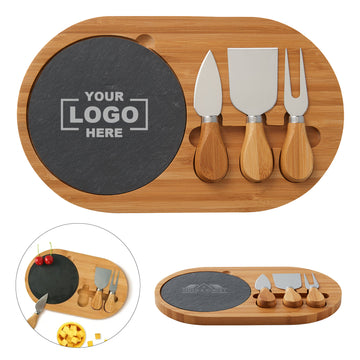 Bamboo Rock Cheese Board Set