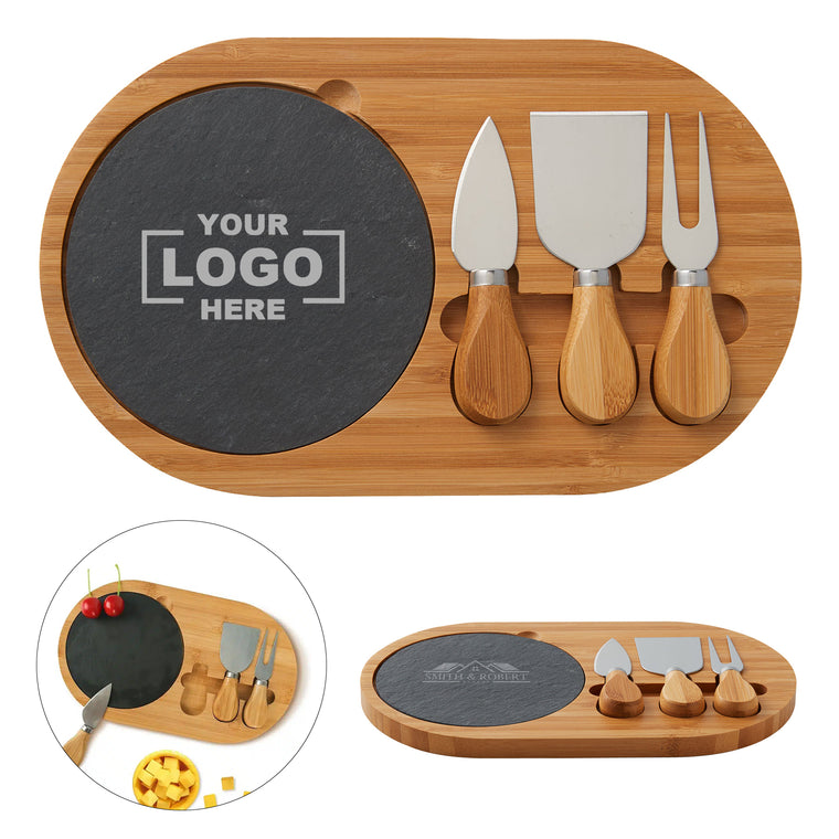Bamboo Rock Cheese Board Set