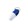 Capsule Shaped Pill Box With Key Ring