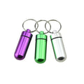 Mini Pill Box Keychain Waterproof Aluminum Pill Holder Case