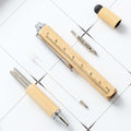 6 In 1 Multifunctional Bamboo Tool Stylus Pen