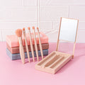 Travel Size Makeup Brushes Set With Case And Mirror