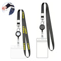 Retractable Clear Id Card Holder With Neck Lanyard