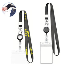 Retractable Clear Id Card Holder With Neck Lanyard