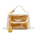 Clear Crossbody Bag with Removable Wristlet Pouch/ Jelly Bag