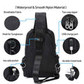 Small Black Sling Crossbody Backpack Shoulder Bag