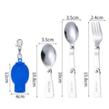 Portable Stainless Steel Foldable Spoon With Plastic Case
