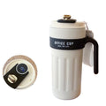 Portable Vacuum Coffee Mug With Temperature Display & Handle