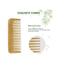 Bamboo Wide Tooth Comb Detangling Anti-Static Brush