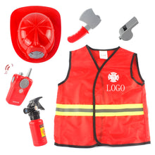 Kids Fireman Role Play Costume Set For Fireman-Themed Party
