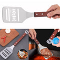 2-in-1 Oak-Handled Barbecue Spatula