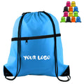 Cinch Bag Sackpack With Zipper For School Yoga Sport Gym