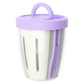 Plastic Fresh Fruit Salad Storage Cup W/ Lid & Folding Fork