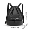 Lightweight Drawstring Gym Sack With Shoe Compartment