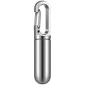 Stainless Steel Mini Pill Box with Keychain