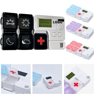 4-Alarm Pill Reminder Digital Timer & Detachable Boxes