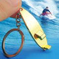 Metal Surfboard Shaped Beer Bottle Opener With Keychain
