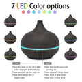 550ml Wood Grain Ultrasonic Essential Oil Humidifier