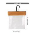 Transparent Auto-Closing Golf Tee Pouch with Carabiner