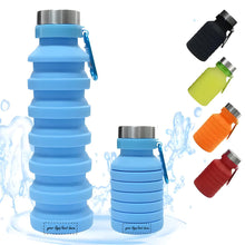 550ml Portable Foldable Sports Travel Silicone Water Bottle