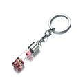 Dried Flower Glass Bottle Pendant Keychain