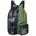 Swim Bag Mesh Drawstring Backpack With Wet Bag