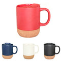 Cork Insulated Coffee Mug With Push-On Splash-Proof Lid