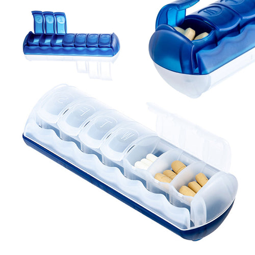 14-Compartment Weekly Pill Organizer With Two Sides
