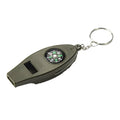 Survival Whistle with 3-in-1 Function: Compass, Fire Starter & Thermometer