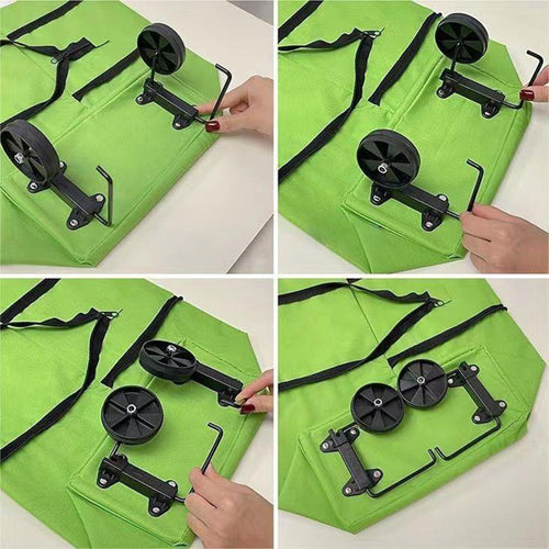 2-in-1 Collapsible Roller Shopping Bag