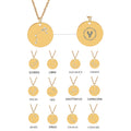 Gold Twelve Constellation Necklace