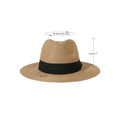Wide Brim Straw Woven Panama Roll-Up Hat