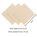 Custom Unbleached Natural Paper Beverage Napkins