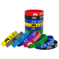 Screen Printed Silicone Bracelet Wrist Band
