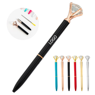 Big Crystal Diamond Metal Ballpoint Pen