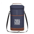 2 Bottle Travel Wine Tote With Corkscrew & Shoulder