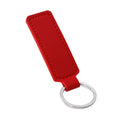 Rectangular Pu Leather Keyring With Metal Ring