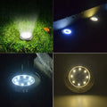 Solar Powered 8 Led Ground Lights
