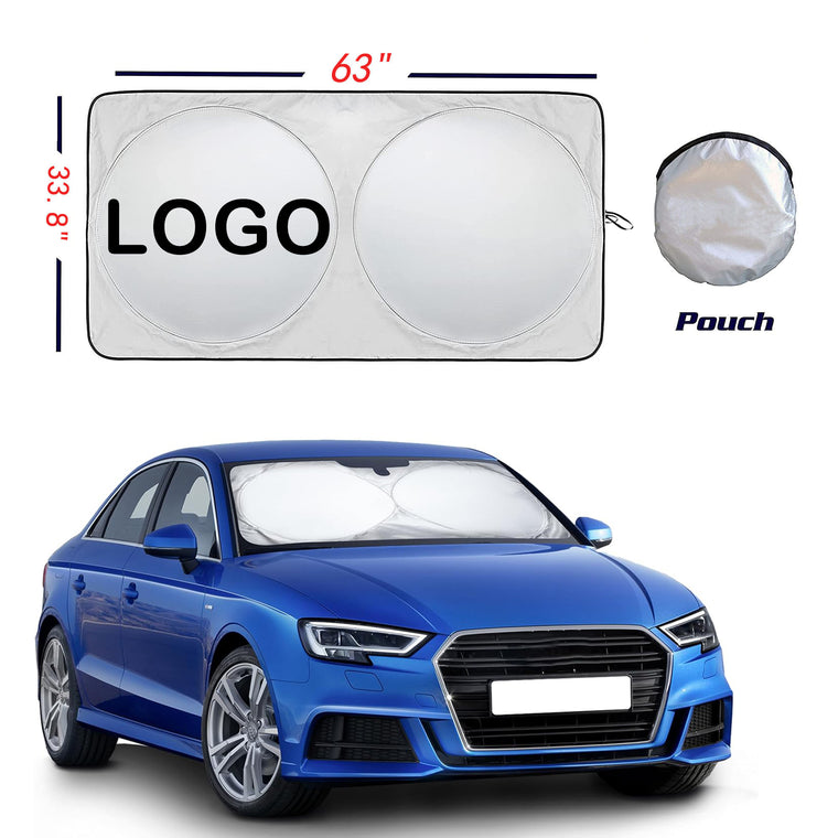 Car Windshield Sun Shade with Storage Pouch