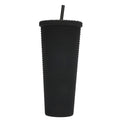 Double Wall Studded Tumbler with Lid and Straw