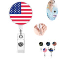 American Flag Badge Reel USA Badge Reel Retractable