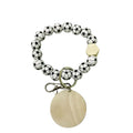 Sport Beaded Bracelet Keychain Baseball Softball Key Ring