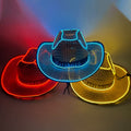 Led Fluorescent Colorful Straw Hat