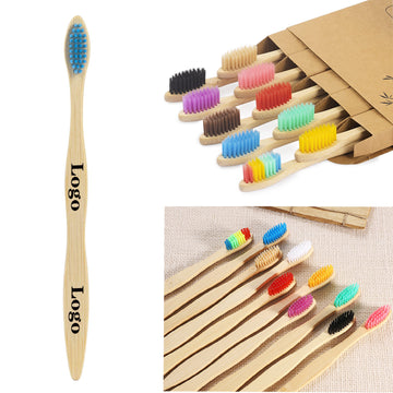 Eco-Friendly Bamboo Toothbrushes, 10-Pack, Soft Bristles