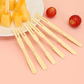 100 Pcs 3.5 Inch Bamboo Appetizer Forks Set